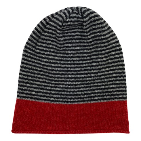 striped-beanie-charcoal-with-grey-and red-border